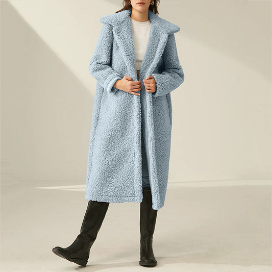 Langer Damenmantel aus Fleece - Ysandre