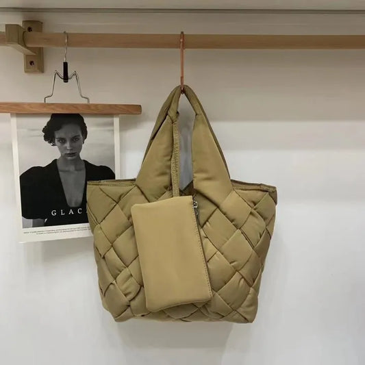 Sac à main en toile matelassée pour femme - Sara