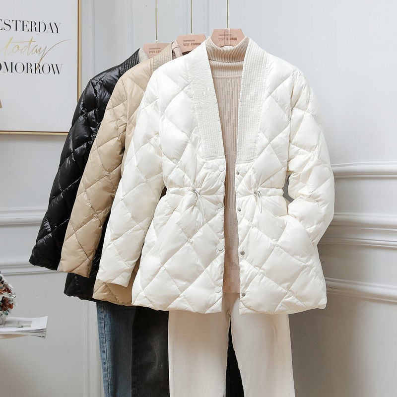 Steppjacke für Damen mit Taillenverstellung - Elvira