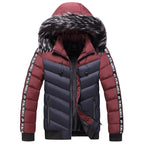 Herren Steppjacke mit Kunstfellkapuze - Elian