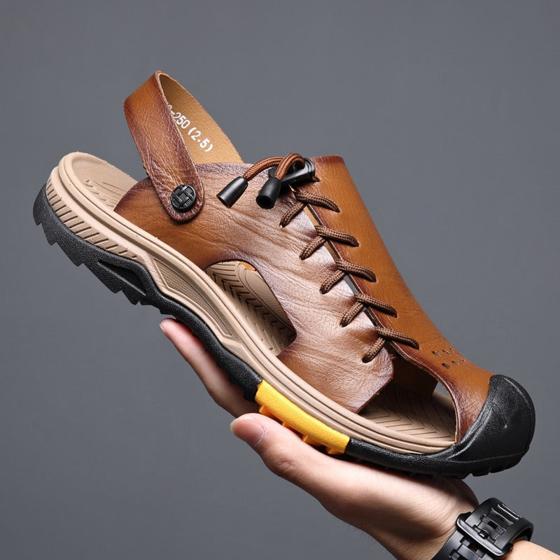Herren-Sportsandalen aus Kunstleder im Trekking-Design - Mateo
