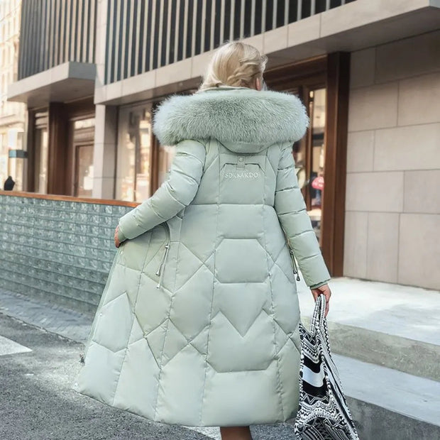 Manteau long matelassé à capuche - Isolde
