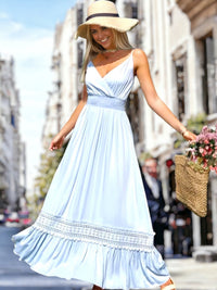 Rebecca - Robe en dentelle crochetée avec ceinture froncée