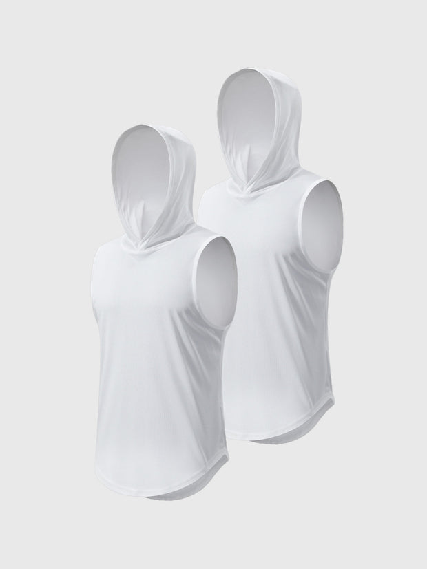 T-shirt sans manches à capuche