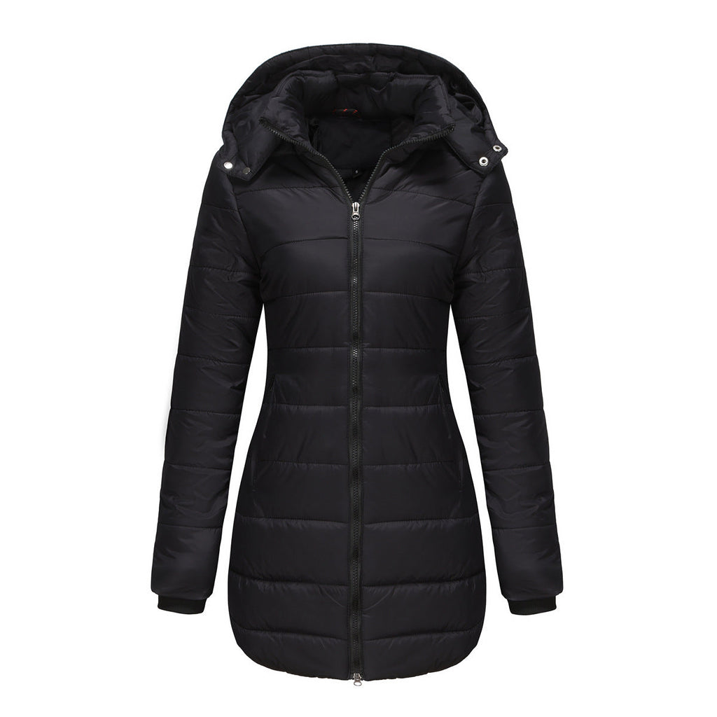 Lange Damenjacke mit Kapuze - Naelle