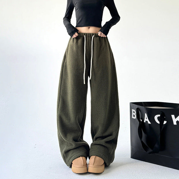 Pantalon baggy en peluche pour femme - Novanne