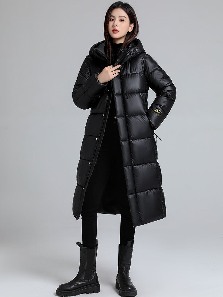 Lange Jacke mit Stepp-Effekt für Frauen - Eryndel