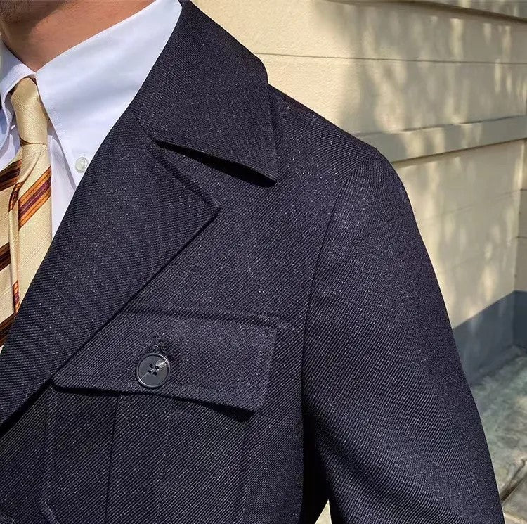 Enzo - Wintermantel mit Schneiderkragen, Haute Couture