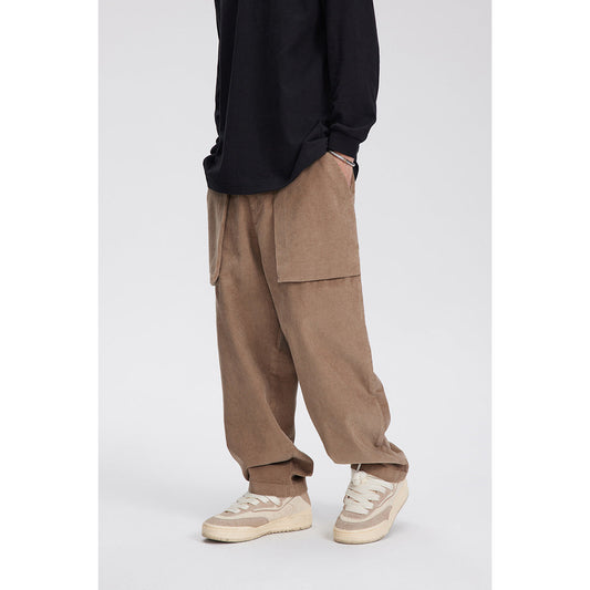 John - Pantalon droit rétro en velours côtelé pour hommes