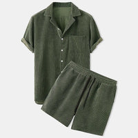 Ensemble chemise et short en jacquard cubain