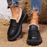 Mocassins pour femmes avec doublure en peluche et semelle robuste - Elira