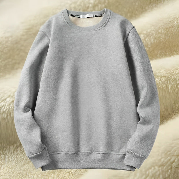 Marie - Gemütlicher Kontrast-Sweatshirt mit Rundhalsausschnitt und Fleecefutter