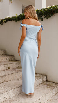 Langes, schulterfreies Kleid für Damen – Melina
