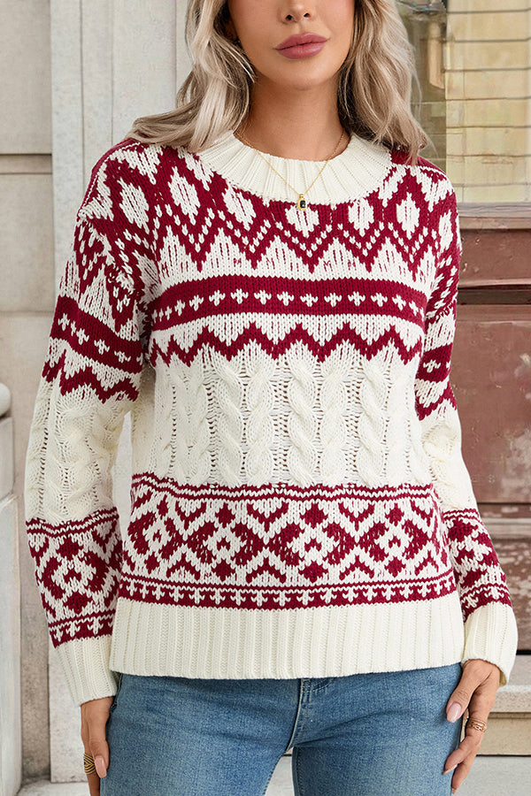 Weihnachtsdesign Strickmantel für Frauen - Maelinne