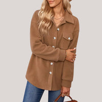 Bellatrix - Plush jacket with lapel collar