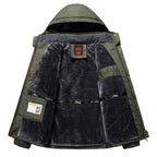 Wasserdichte gefütterte Herrenjacke mit Kapuze - Cavalieri