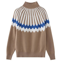 Zeila - Pullover mit geometrischem Muster und Rippbündchen