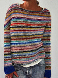 Diana - Pull rayé élégant à manches longues