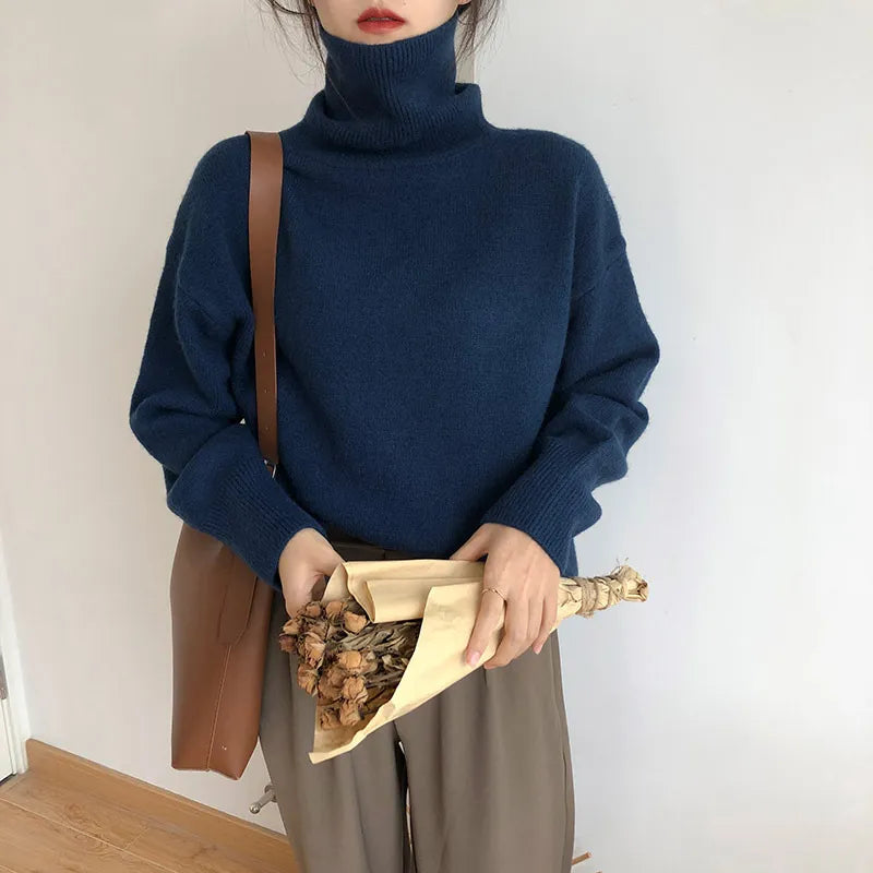 Brielle - Rollkragenpullover im Stil eines gesteppten Pullovers