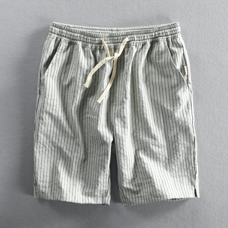 Vertikal gestreifte Herren Shorts mit Kordelzug - Lecce