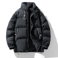 John - Veste d'hiver en coton pour homme avec col montant - Chaude et doublée, grande taille