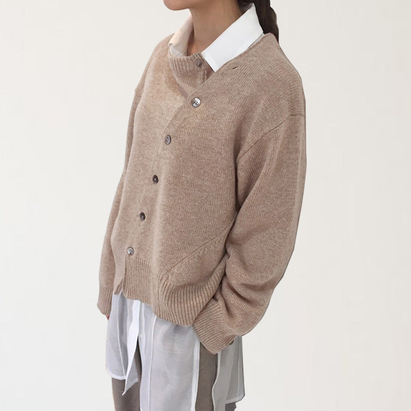 Damen Strickjacke mit Rundhalsausschnitt - Arlena