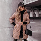 Lange Steppjacke mit urbanem Design - Levia