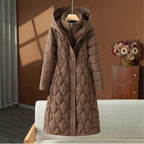 Langer gesteppter Damen-Wintermantel - Cassy