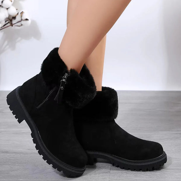 Anne - Warme Winter-Plush-Stiefel mit Reißverschluss für Frauen