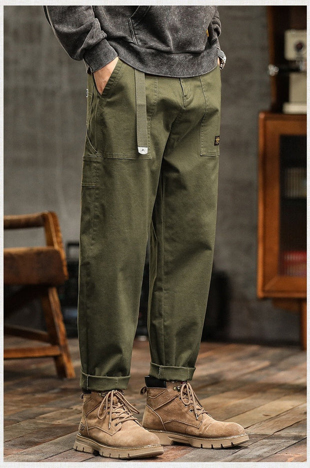 Pantalon décontracté pour homme en coton résistant, droit, style cargo - Marcos