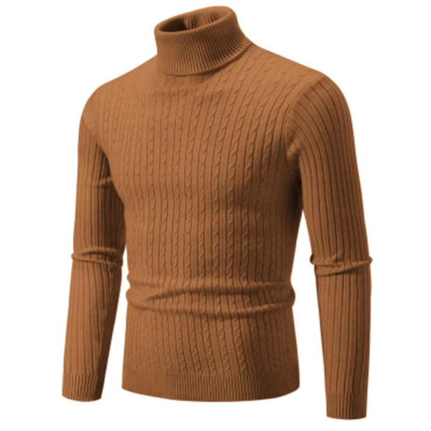 Asael - Pull chaud en maille à col roulé