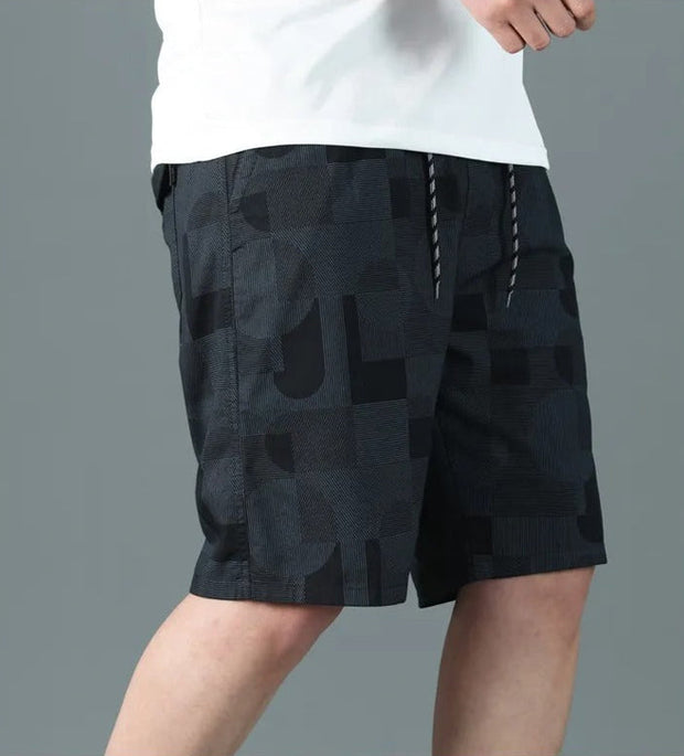 Bermuda homme en coton imprimé géométrique style décontracté - Mateo