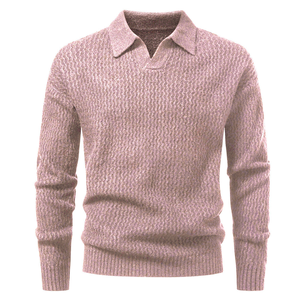 Herren-Jacquard-Strickpullover mit breitem Kragen - Raptor