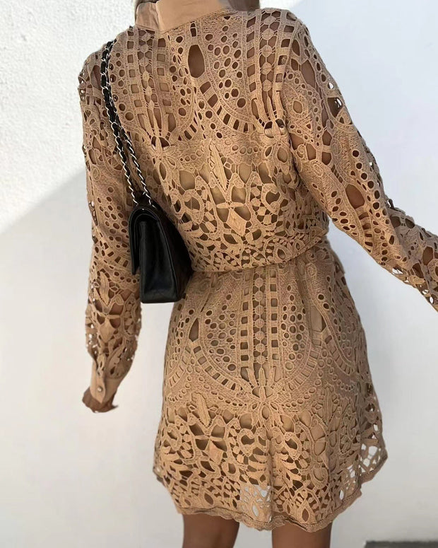 Hannah - Robe chemise à lacets