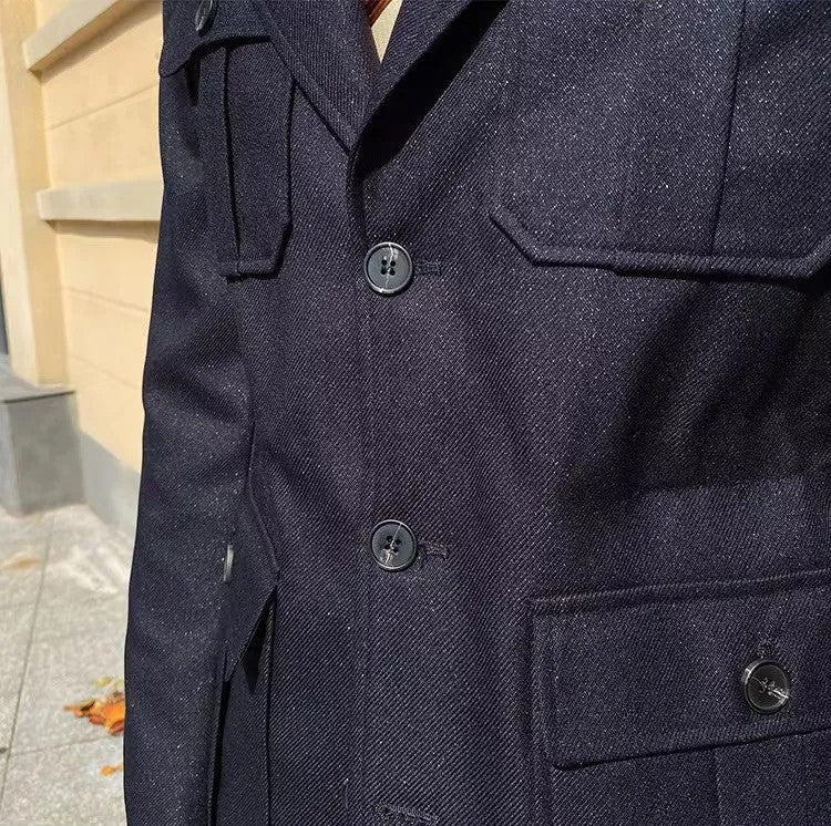 Enzo - Wintermantel mit Schneiderkragen, Haute Couture