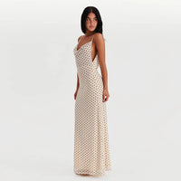 Ivy - Robe longue imprimée à bretelles spaghetti
