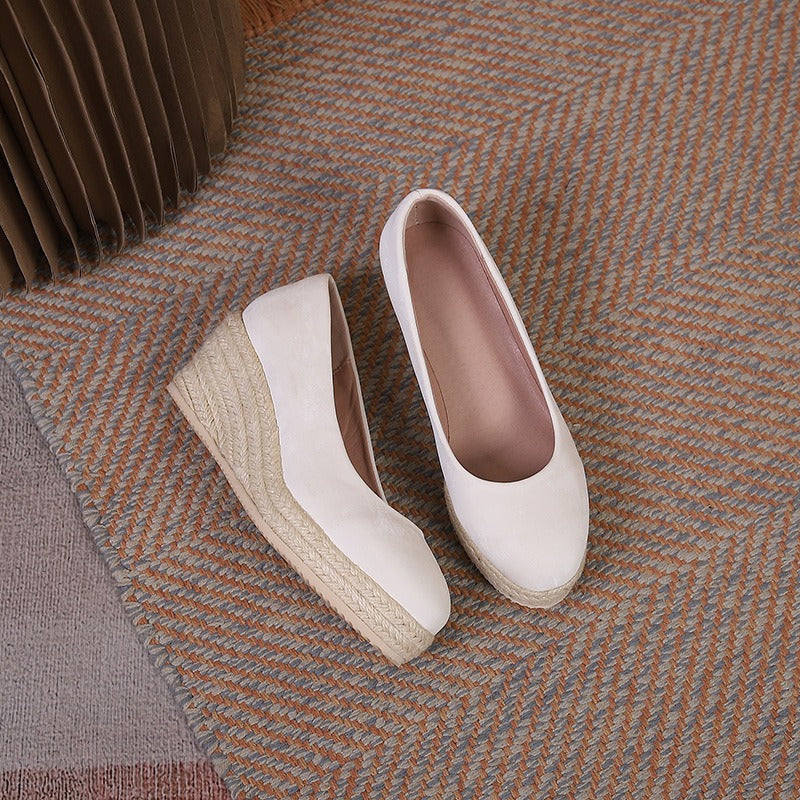 Damen Plateauschuhe mit geflochtener Sohle im Espadrille-Stil - Élodie