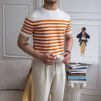 Gestreiftes Herren-T-Shirt im klassischen Stil - Mateo