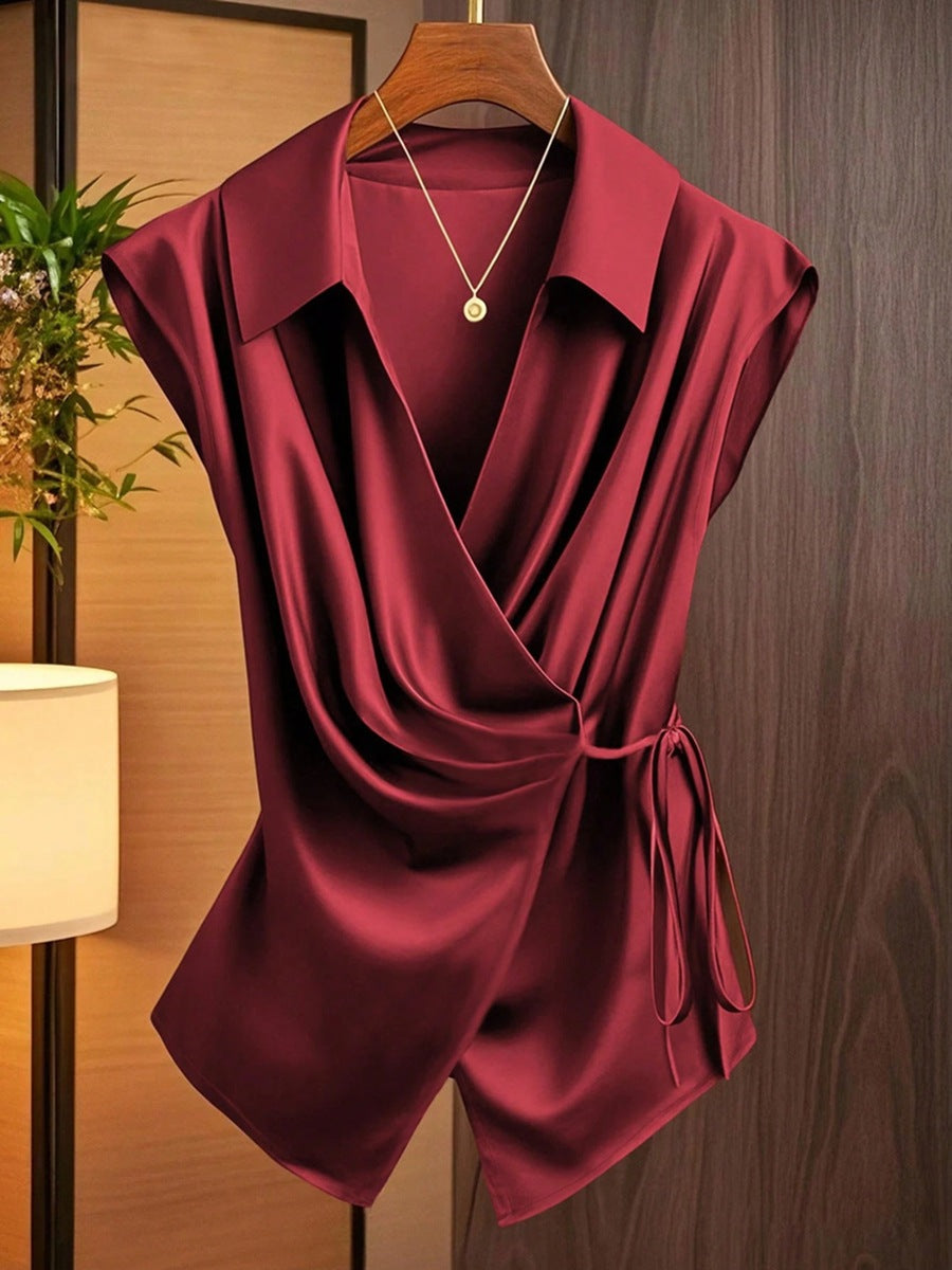Crossover-Top aus Satin für Frauen - Freja