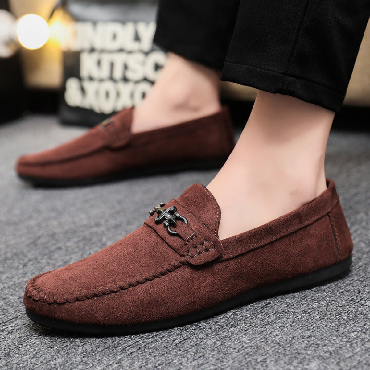 Herren-Slipper aus weichem Wildleder im Freizeitstil - Mateo