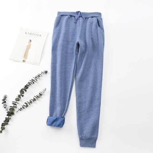 Pantalon femme avec effet velours à l'intérieur - Lureta