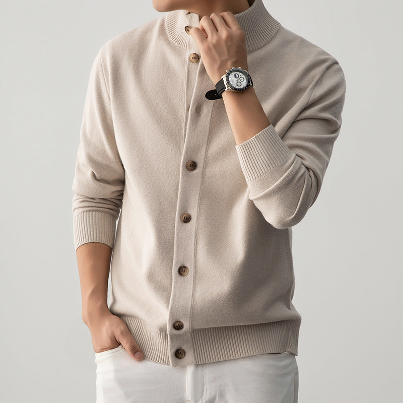 Herren Strickjacke mit dickem Rollkragen - Silah