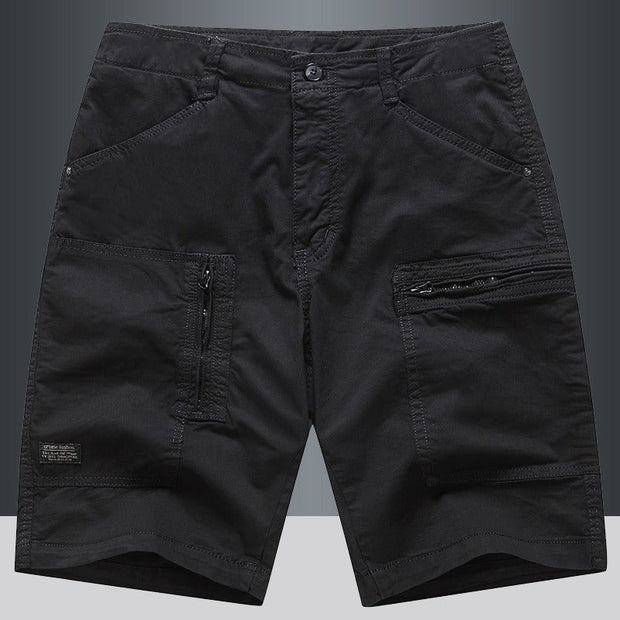 Short cargo droit à poche zippée pour hommes - Elias
