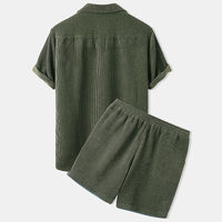 Ensemble chemise et short en jacquard cubain