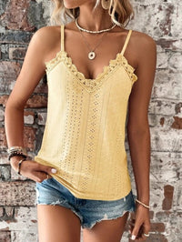 Susan - T-shirt femme col V avec dentelle