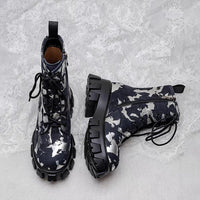Militärstiefel für Frauen mit künstlerischem Effekt - Ysia