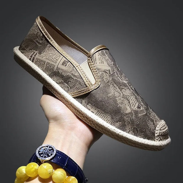 Chaussures plates pour hommes sans lacets modèle périodique - Arlen