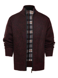 Strickjacke mit Reißverschluss und Stehkragen – Joshua