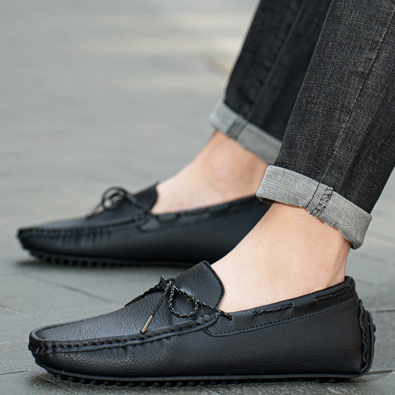 Rutschfeste Herren-Slipper mit Schleife - Esteban