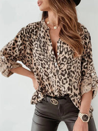 Langärmelige Bluse mit Leopardenmuster - Hilma